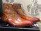 Men's Brown Tan Suede & Crocodile Leather Boots - leathersguru