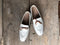 Bespoke White Leather Fringe Tussle Loafer for Men's - leathersguru