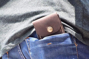 Personalized Leather Money Distressed Custom Name, Initials, Quote, Date, Monogram Minimalist Wallet, Men's Card Holder For Men Women - leathersguru