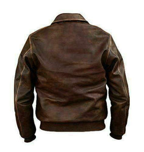 Indiana Jones Vintage Brown Leather Jacket Men - leathersguru