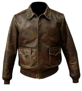 Indiana Jones Vintage Brown Leather Jacket Men - leathersguru