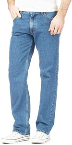 Aztec Mens Straight Leg Heavy Duty Work Basic 5 Pocket Plain Denim Jeans Pants All Waist & Sizes