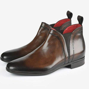Men's Tone Brown Chelsea Leather Boot - leathersguru