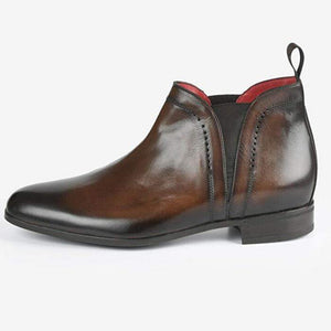 Men's Tone Brown Chelsea Leather Boot - leathersguru