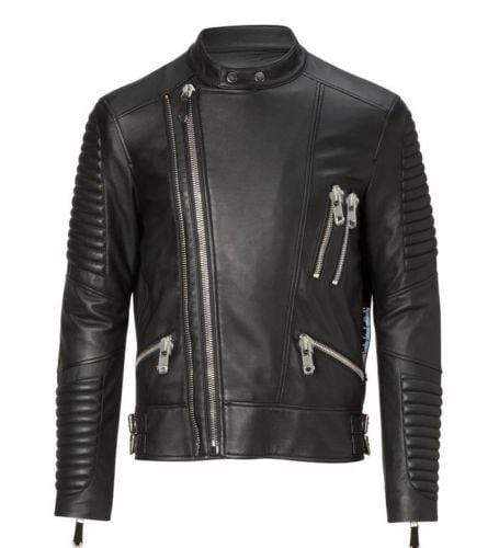 Men Black Padded Motorbike Leather Jacket, Classic Trendy Scooter Fashion Jacket - leathersguru