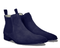 Bespoke Ankle High Navy Blue Chelsea Suede Dress Boot - leathersguru