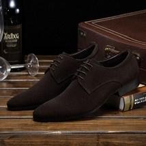 Handmade Men's Suede Chocolate Brown Derby Shoes - leathersguru