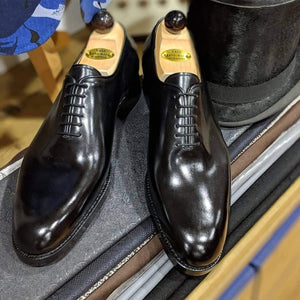 Handmade Black Leather Casual Derby Shoe - leathersguru